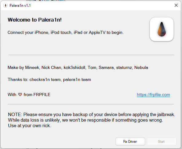 Palera1n 1. 1 windows gui jailbreak tool Palera1n 1. 1 windows gui jailbreak tool