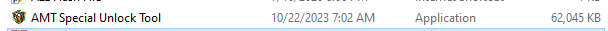 Amt special unlock tool