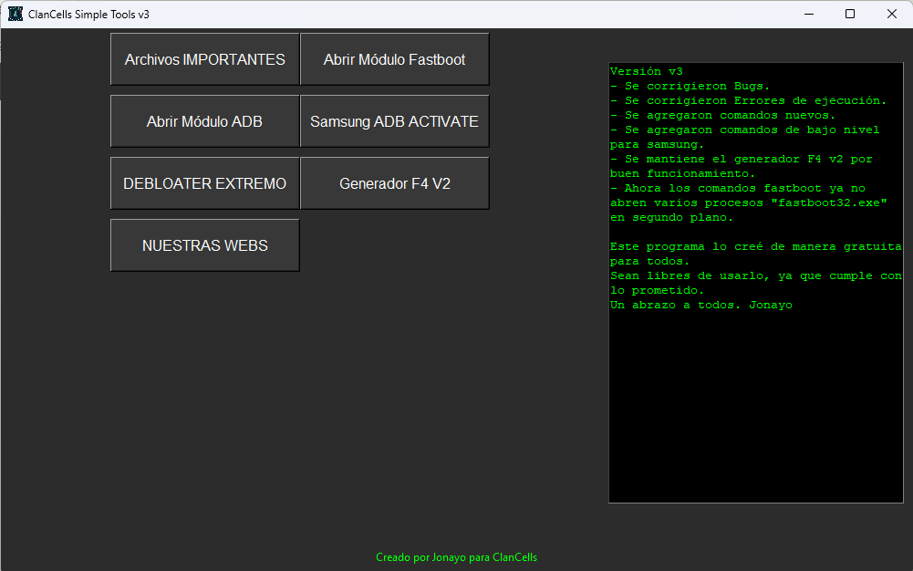 Clancells simple tools v3. 1 Clancells simple tools v3. 1