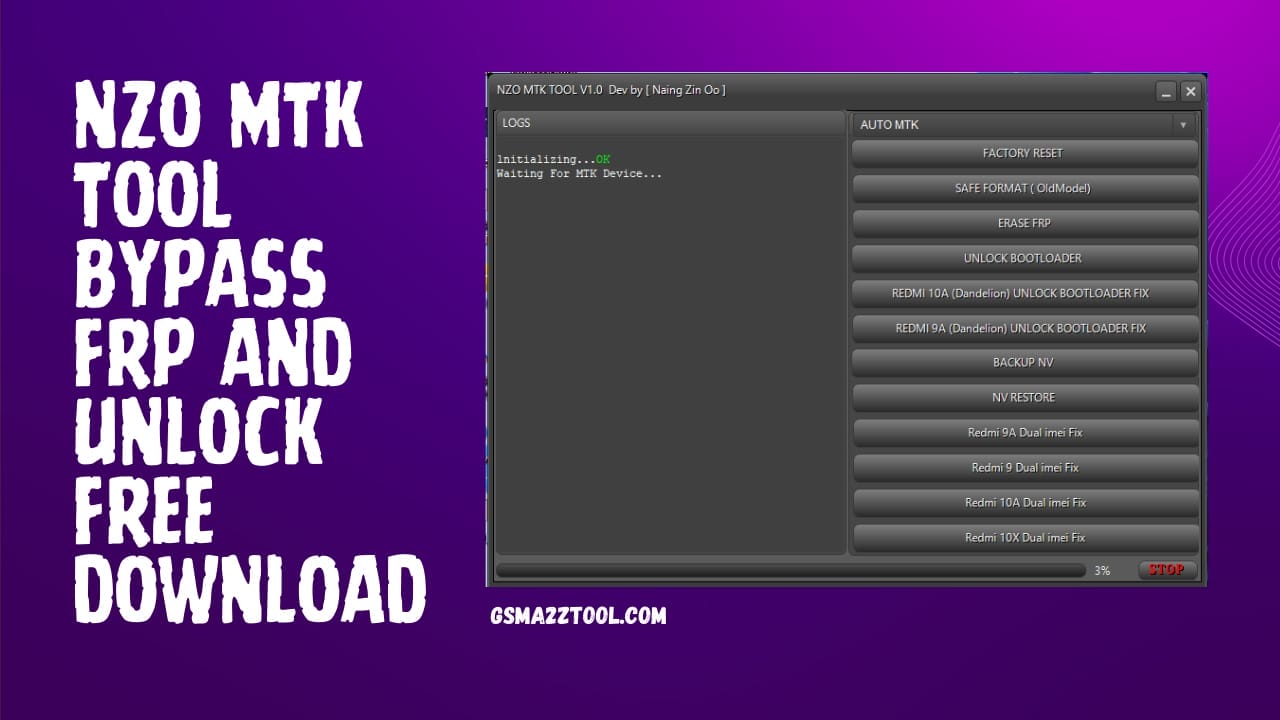 Nzo mtk tool bypass frp and unlock free download