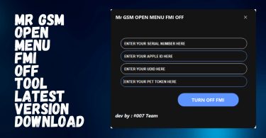 Mr GSM Open Menu FMI OFF Tool Latest Version Download