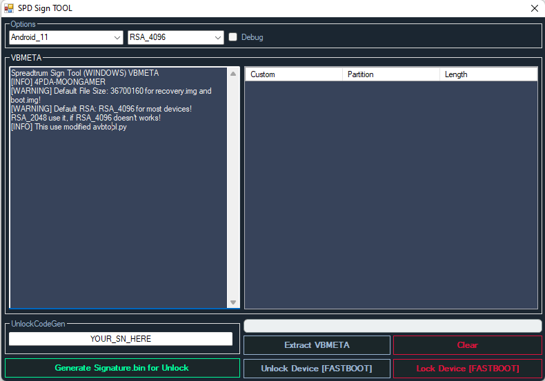 Spreadtrum vbmeta creation tool