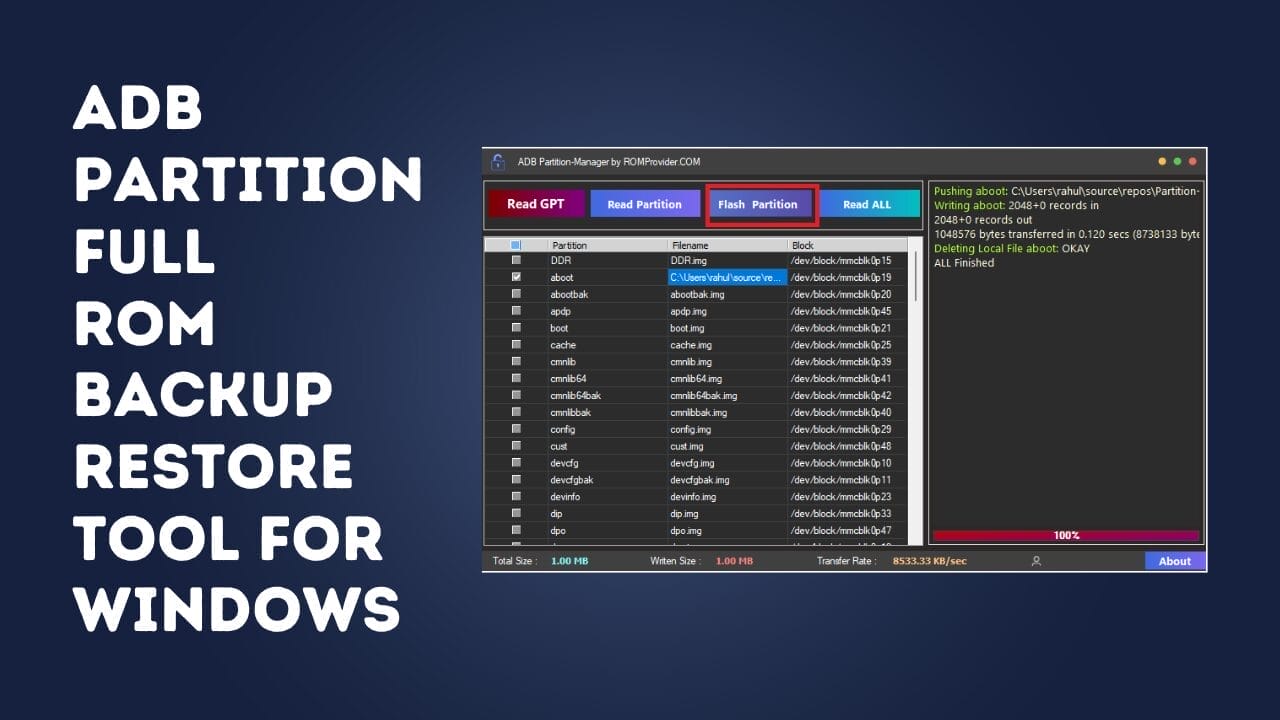 Adb partition manager tool full rom backup restore tool free download Adb partition manager tool full rom backup restore tool free download