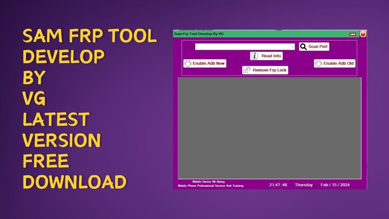 Sam frp tool develop by vg latest version download