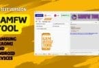 Samfw tool interface showing samsung frp removal and android unlocking features