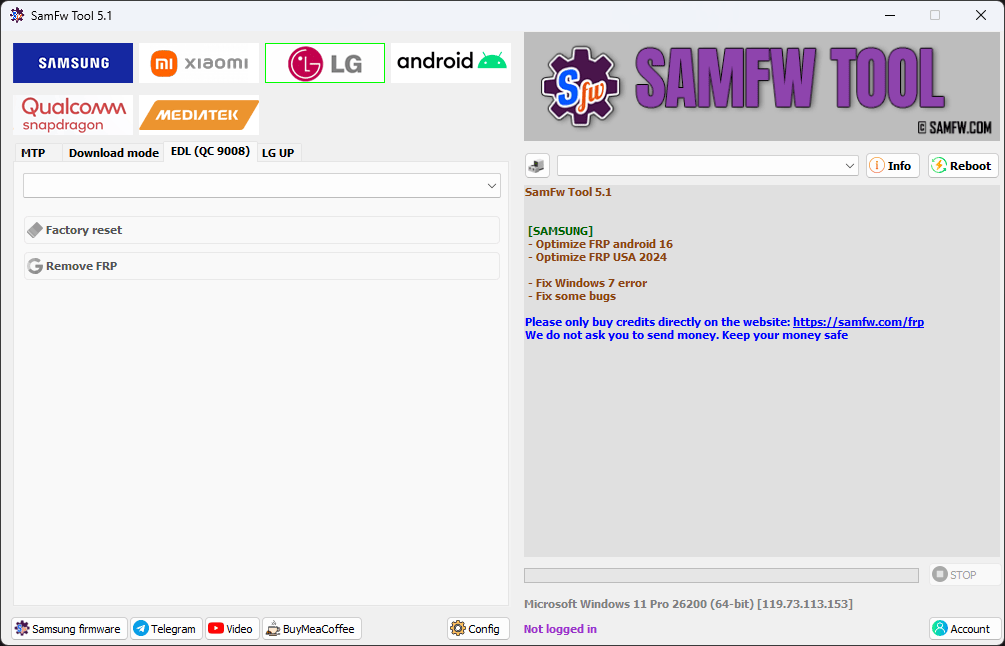 Samfw tool v5. 3 solution for samsung xiaomi and android devices 15 Samfw frp tool for pc used to remove samsung frp lock and android account verification
