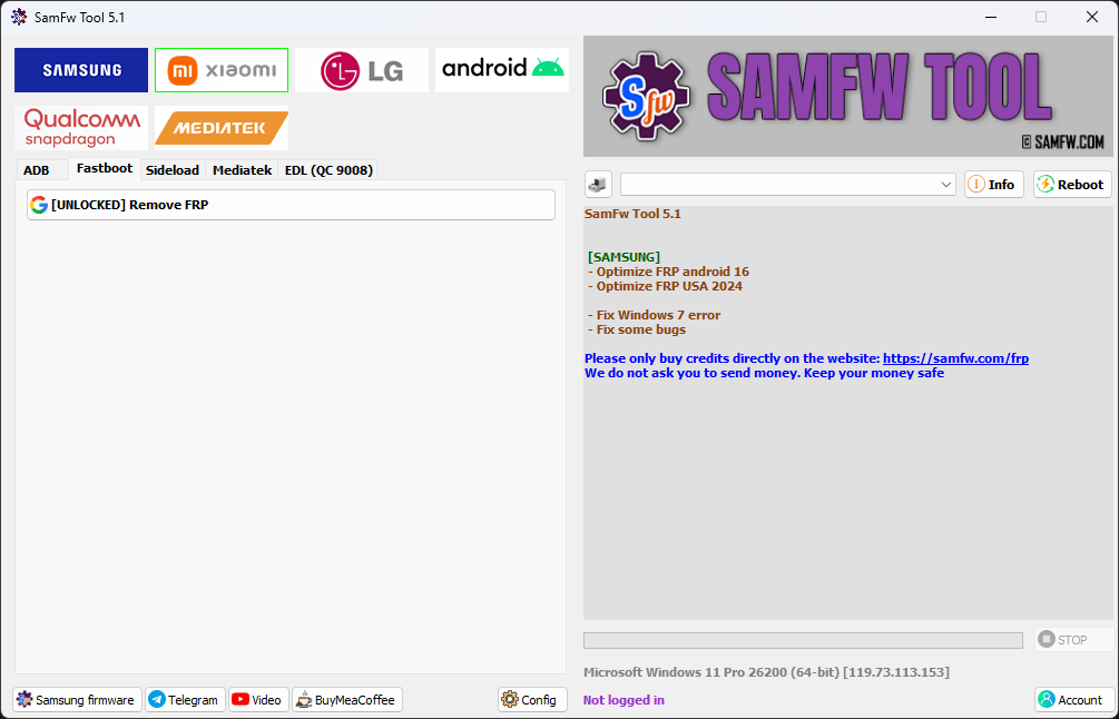 Samfw tool v5. 3 solution for samsung xiaomi and android devices 10 Samfw tool download for samsung xiaomi lg and android frp removal and flashing