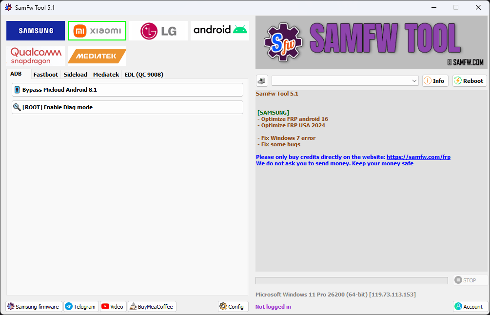 Samfw tool v5. 3 solution for samsung xiaomi and android devices 9 Samfw tool latest version for samsung frp removal and android device unlocking