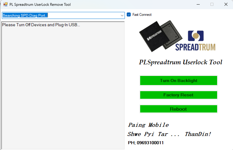 Pl spreadtrum (spd) userlock remove tool