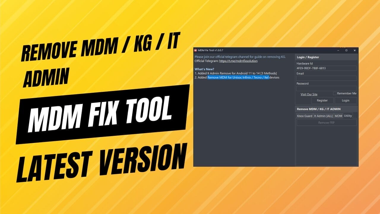 Mdm fix tool v1. 0. 9. 0 remove mdm / kg / it admin latest version Mdm fix tool v1. 0. 9. 0 remove mdm / kg / it admin latest version