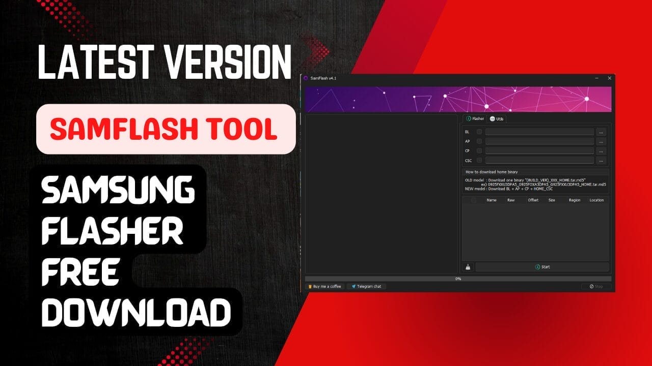 Samflash tool