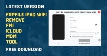 Frpfile ipad wifi remove fmi icloud mdm tool