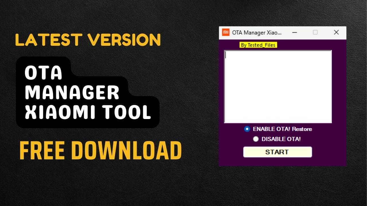 Ota manager xiaomi tool Ota manager xiaomi tool