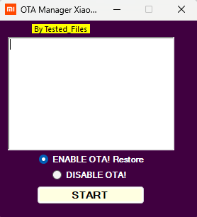 Ota manager xiaomi tool Ota manager xiaomi tool