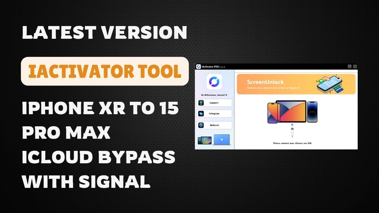 Iactivator tool iphone xr to 15 pro max icloud bypass with signal Iactivator tool