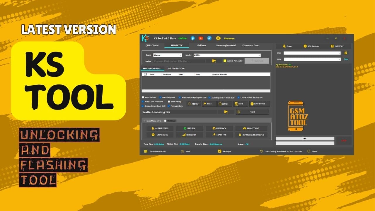Ks tool v4. 3 unlocking and flashing tool free download 1 Ks tool v4. 3 – smartphone flashing and unlocking software for qualcomm and mediatek devices