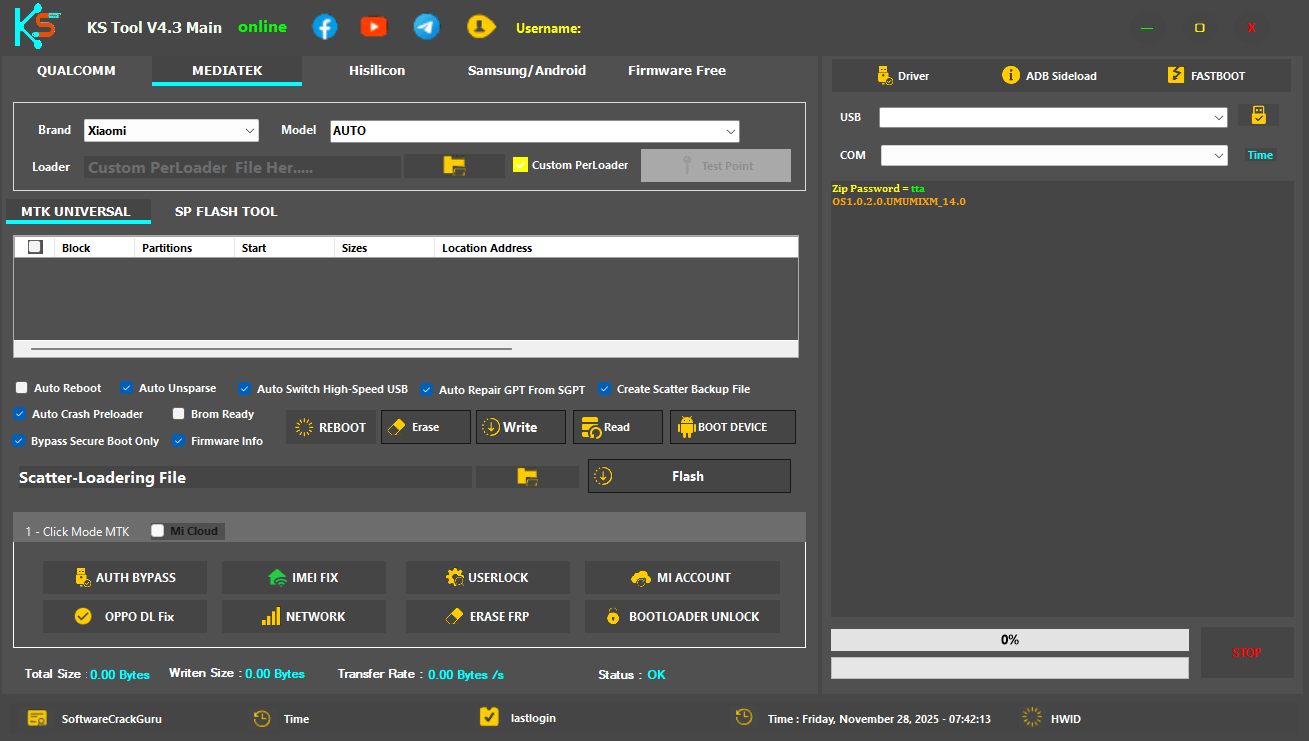 Ks tool v4. 3 unlocking and flashing tool free download 3 Ks tool v4. 3 download for qualcomm and mediatek flashing and unlocking