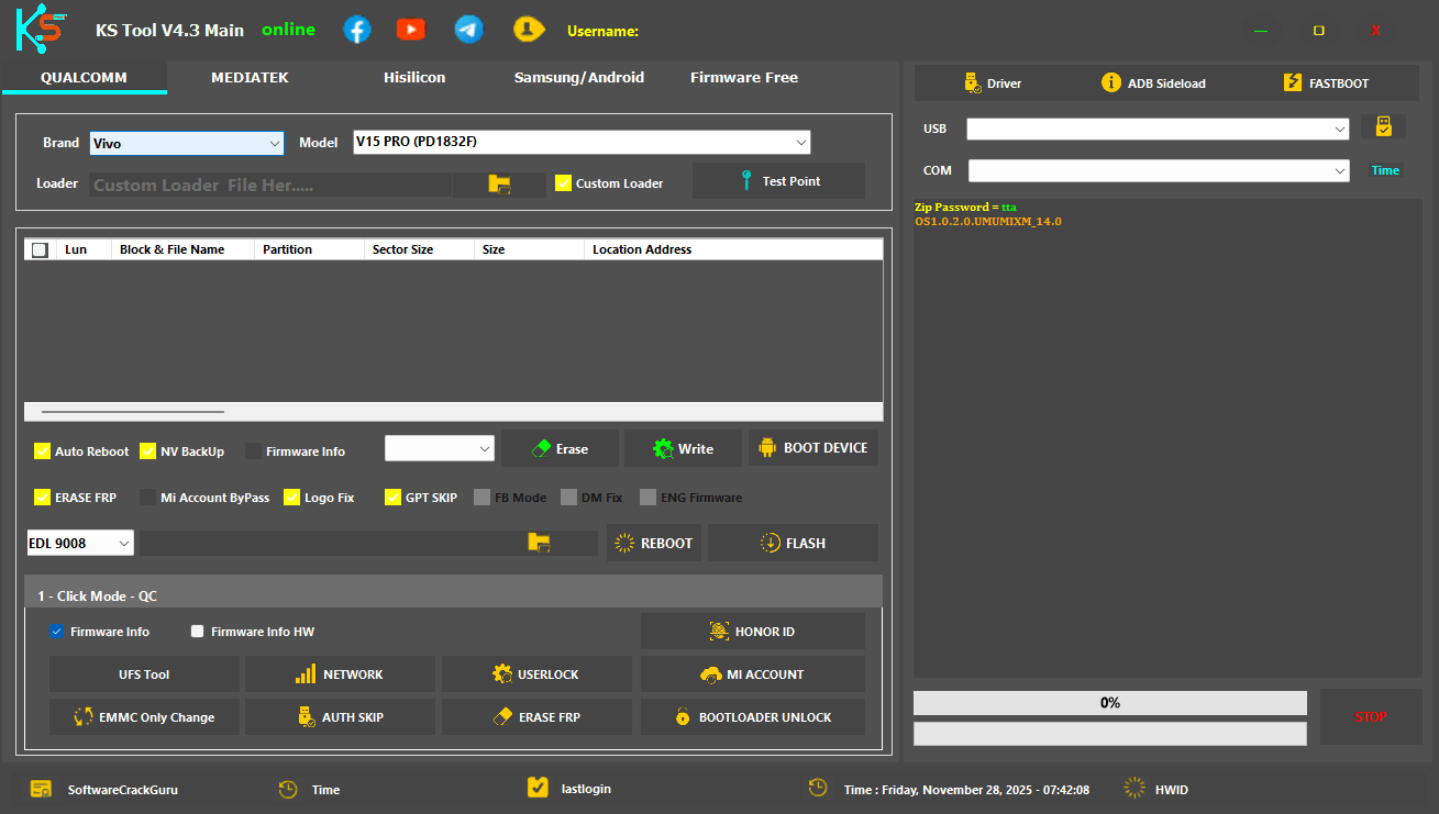 Ks tool v4. 3 unlocking and flashing tool free download 2 Ks tool crack latest version interface for smartphone flashing and unlocking