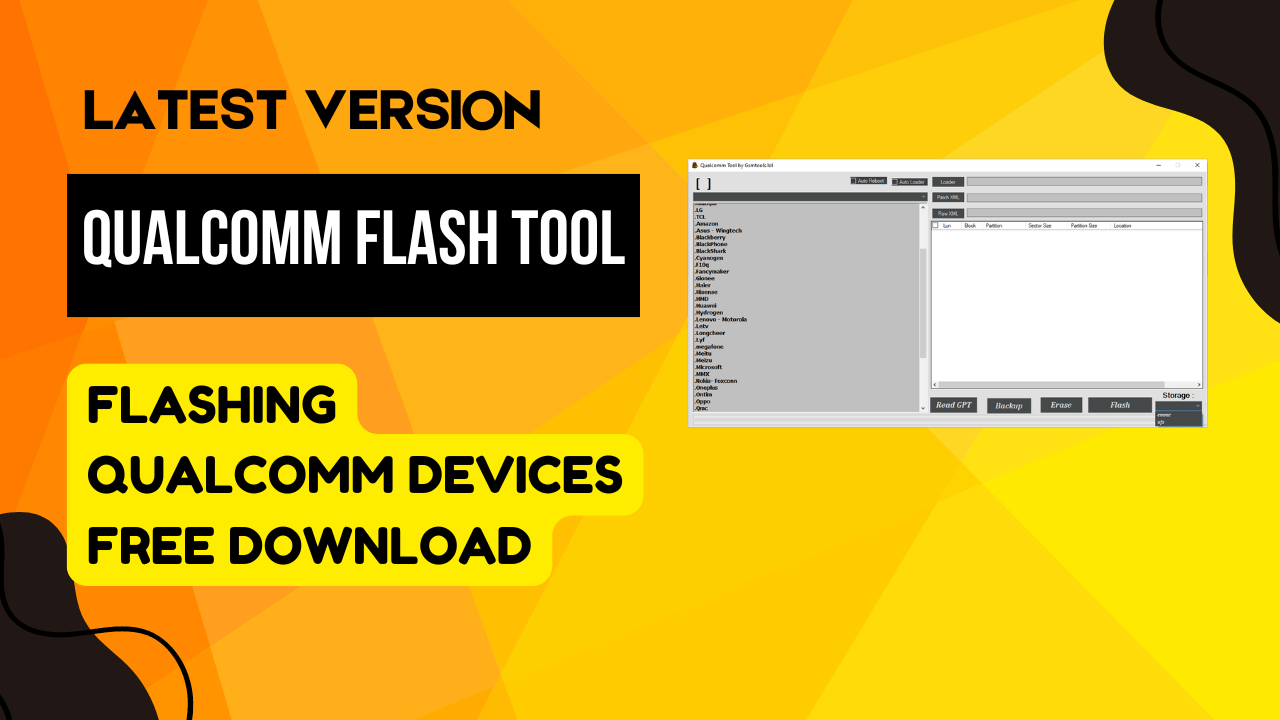 Qualcomm flash tool for flashing qualcomm devices