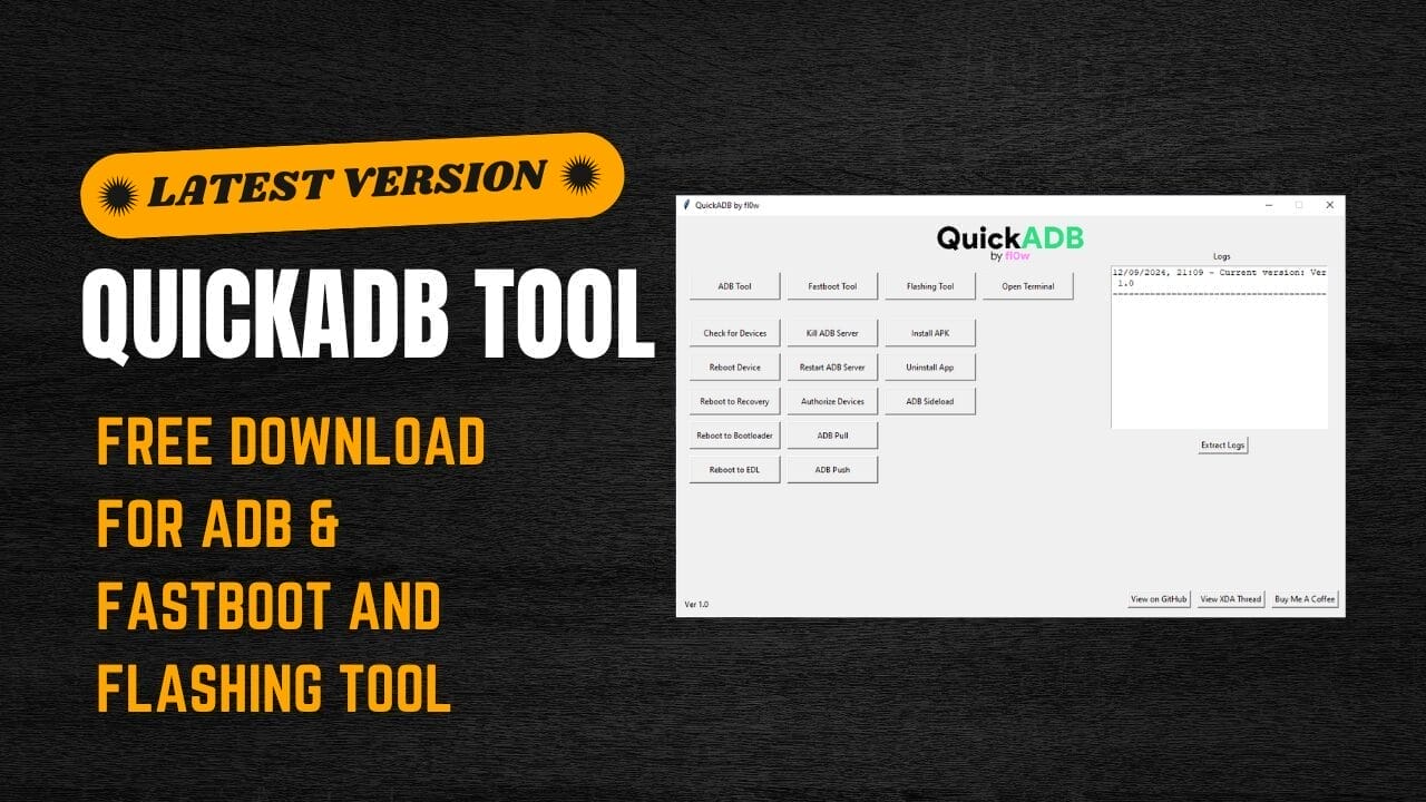 Quickadb tool latest version free download for adb & fastboot and flashing tool