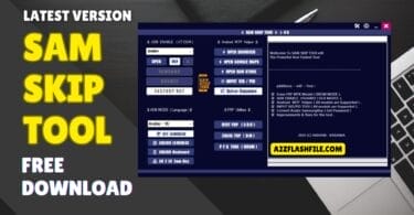 Sam skip tool showing adb enable (at com) android mtp helper adb mode language options and frp utilities for android devices