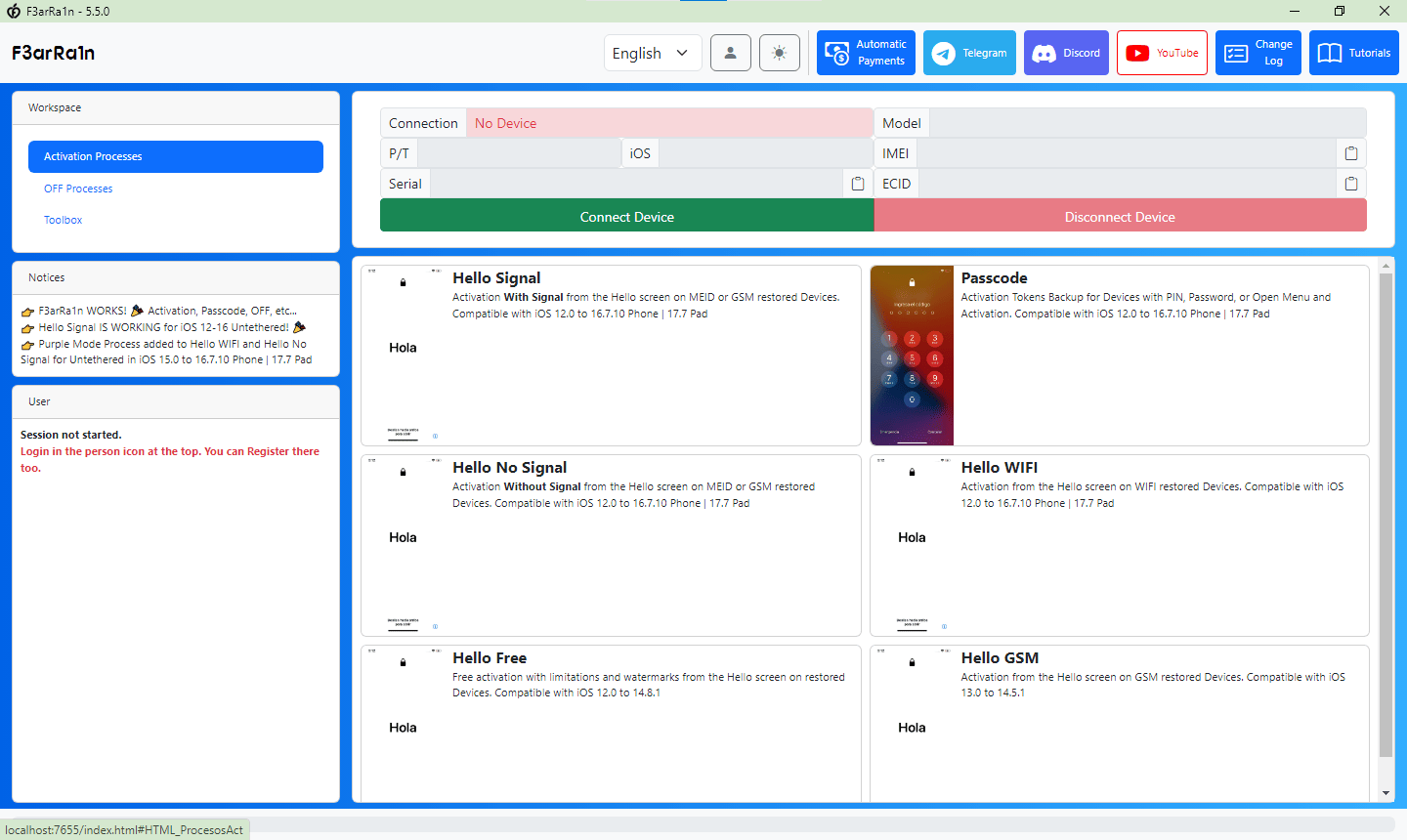 F3arra1n tool bypass icloud lock on iphone devices