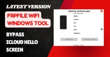 Frpfile wifi windows tool bypass icloud hello screen