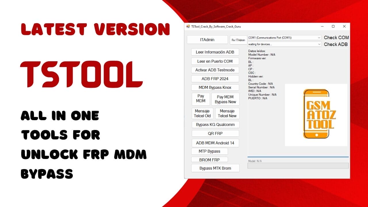 Tstool all in one tools for unlock frp mdm bypass