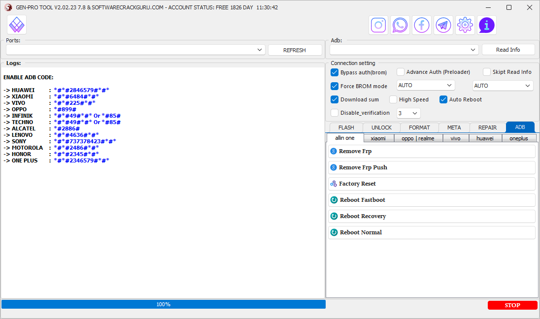 Technician using genpro tool to fix oppo realme smartphone issues