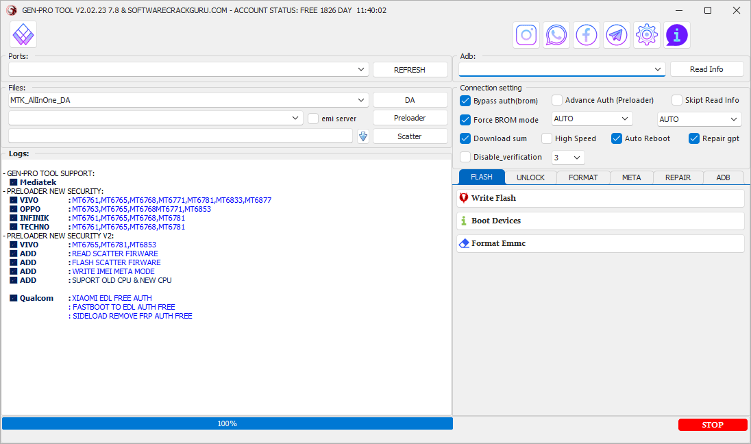 Genpro-tool-flashing-android-phone-firmware-via-write-flash-option