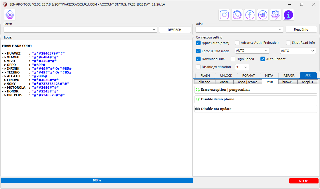 Genpro-tool-write-flash-and-boot-devices-interface