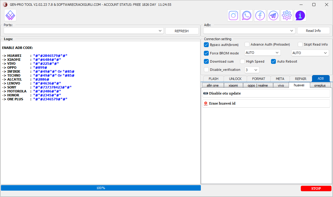 Huawei-id-erase-option-in-genpro-tool