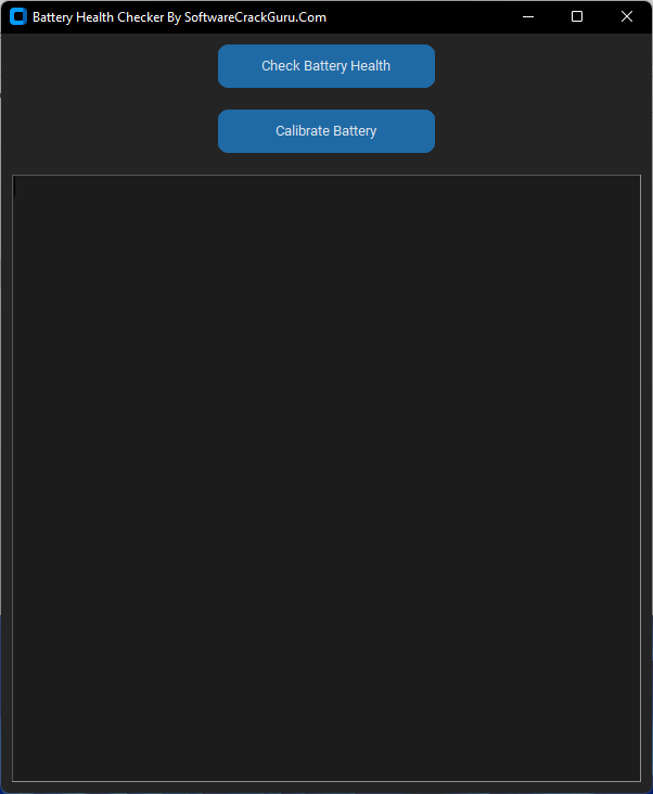 Battery health check tool Battery health check tool