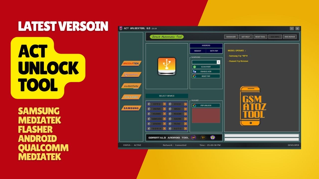 Act unlock tool v6. 0 latest version free download 1 Act unlock tool – frp removal bootloader unlock flashing & android repair software
