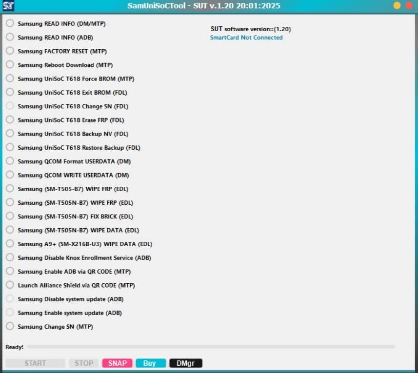 Sut tool managing unisoc Sut tool
