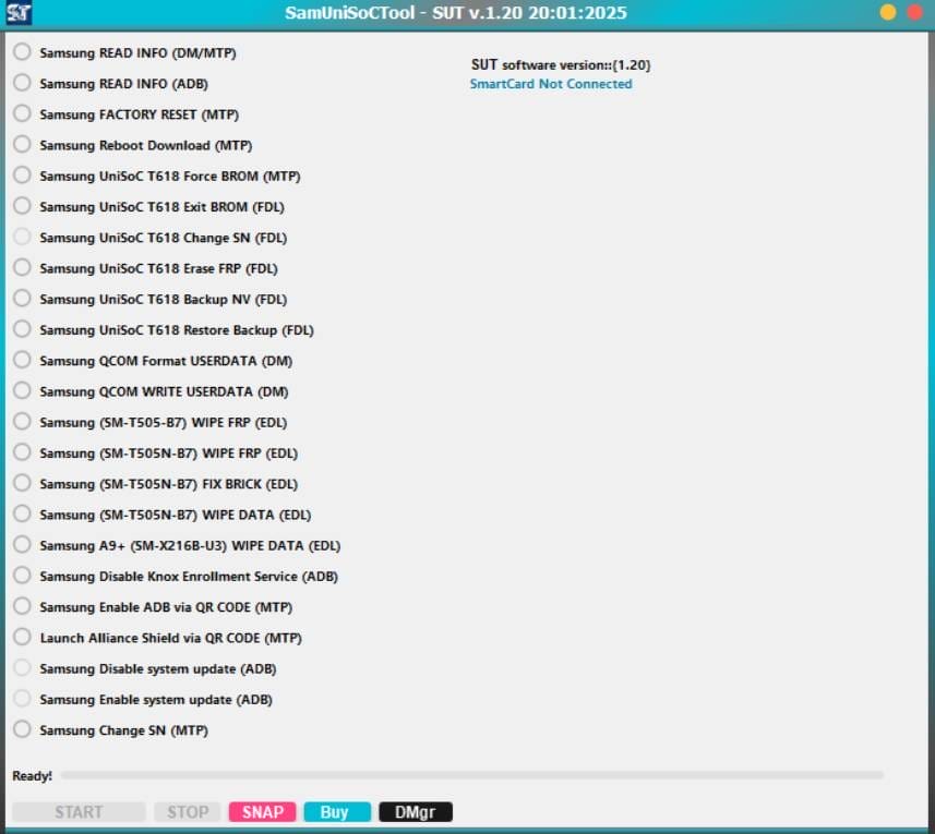 Sut tool managing unisoc Sut tool
