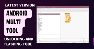 Android multi tool amt tool interface for unlocking flashing frp reset and mobile repair.