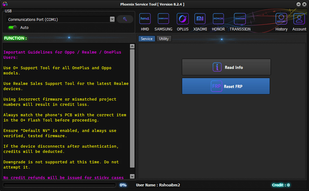 Phoenix service tool v8. 2. 4 erase user data and reset frp on samsung 13 Phoenix service tool service panel with read info and frp reset