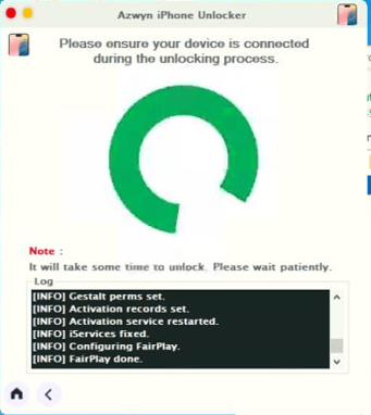 Azwyn iPhone Unlocker Tool Interface