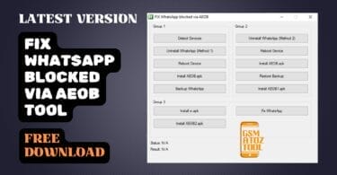 Fix whatsapp blocked via aeob tool