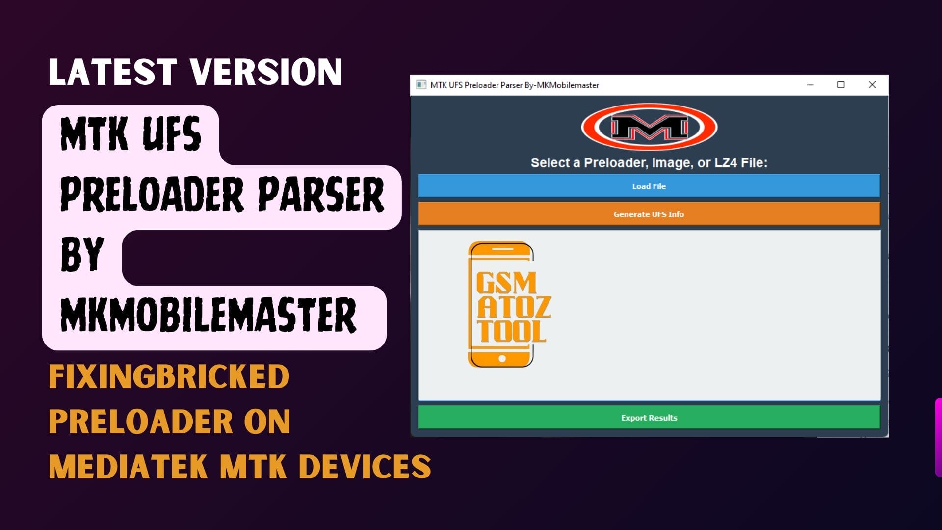 Mtk ufs preloader parser by mkmobilemaster