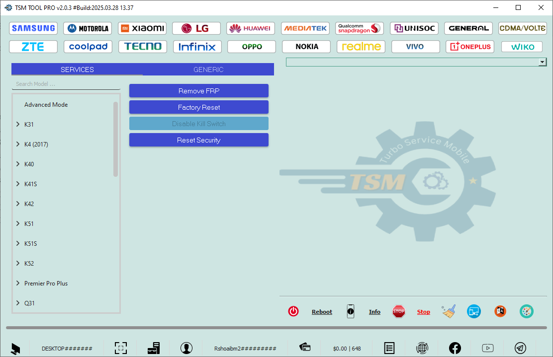 Turbo service mobile tool