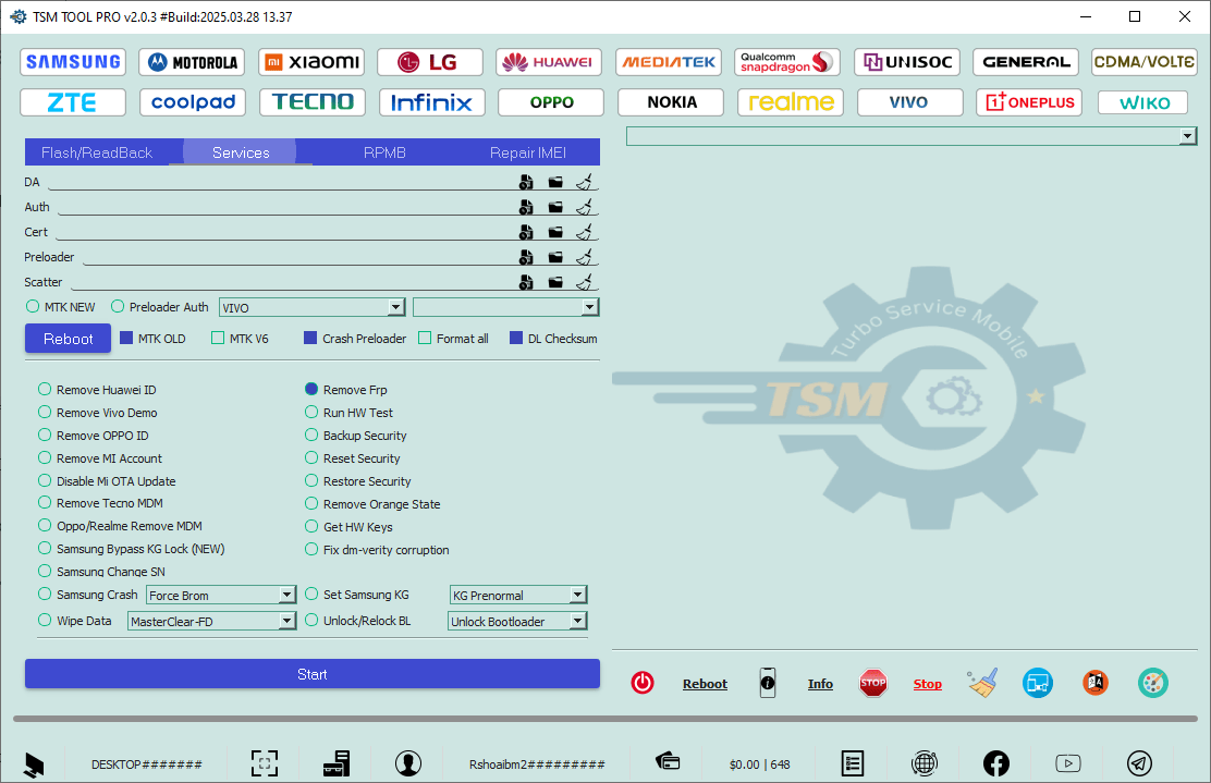 Turbo service mobile tool