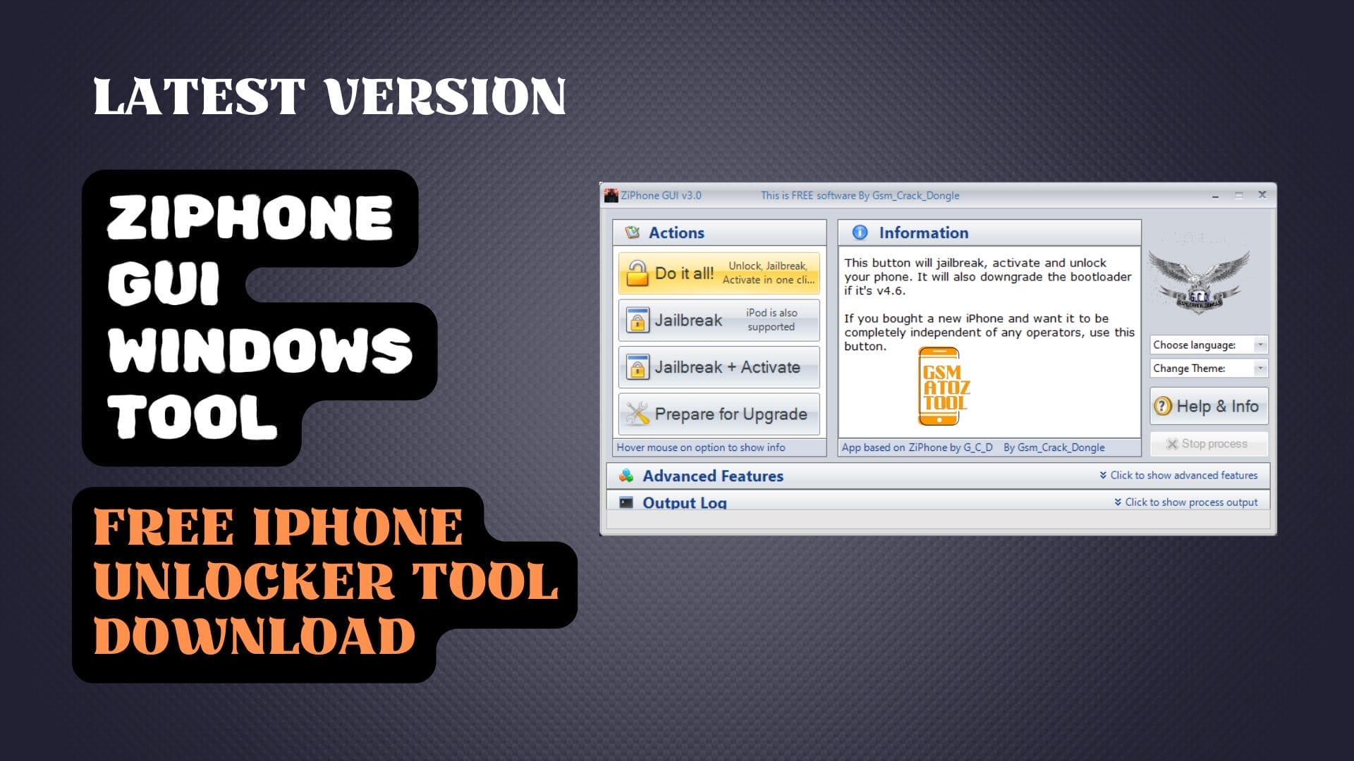 Ziphone gui windows tool 3. 0 free iphone unlocker tool download