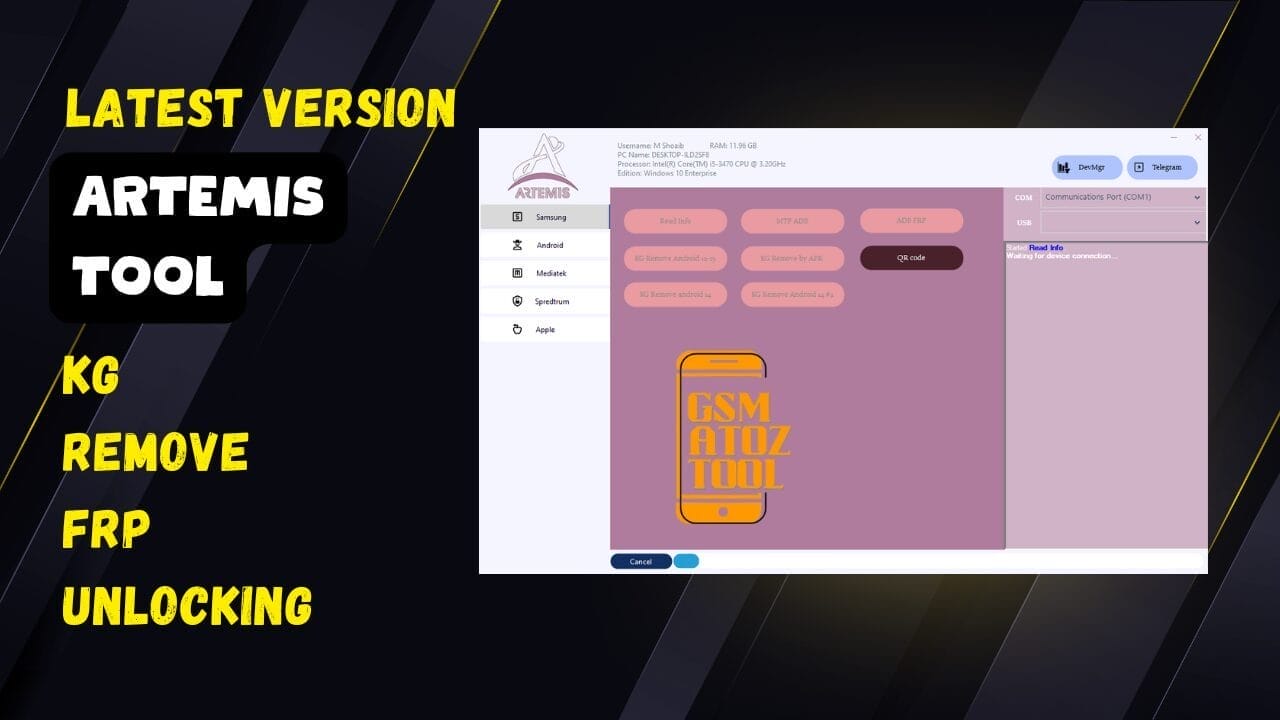 Artemis tool Artemis tool
