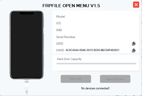 Frpfile open menu tool
