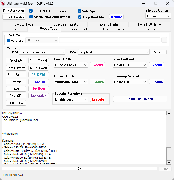 Umt qcfire tool setup v13. 0 latest version download 3 Umt qcfire latest tool for qualcomm android flashing and repair