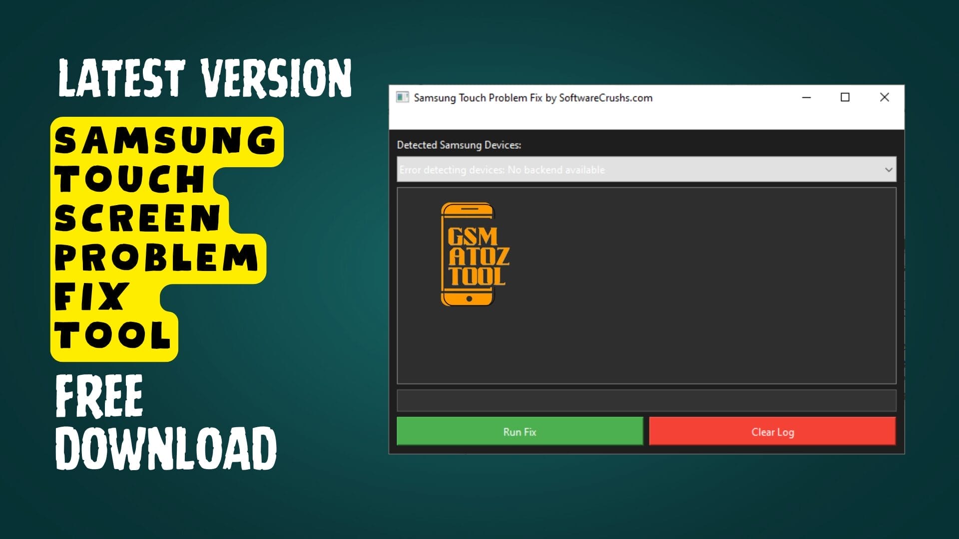 Samsung touch screen problem fix tool