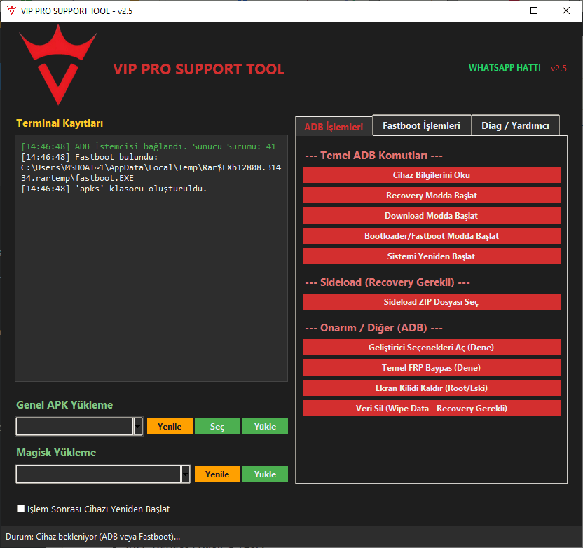 Vip pro support tool