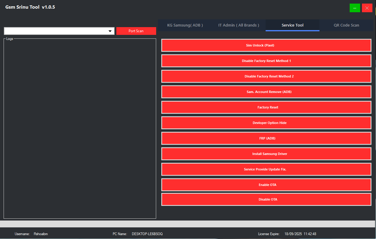 Gsm srinu tool service tool options such as sim unlock pixel frp adb samsung account removal and ota control Gsm srinu tool service tool options such as sim unlock pixel frp adb samsung account removal and ota control
